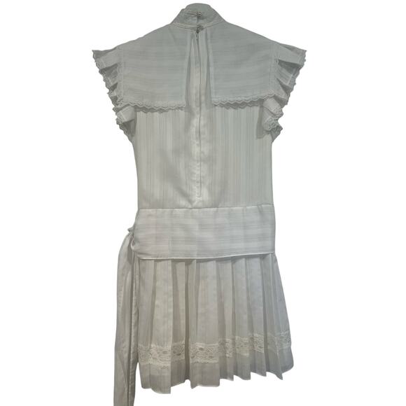 Vintage Jessica McClintock Gunne Sax Dress Prairie White Lace Cottagecore 8 - Picture 7 of 10